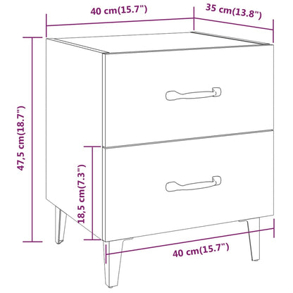 Bedside Cabinets 2 pcs Sonoma Oak 40x35x47.5 cm
