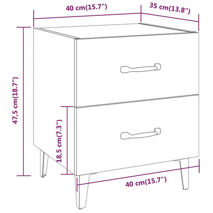 Bedside Cabinets 2 pcs Sonoma Oak 40x35x47,5 cm