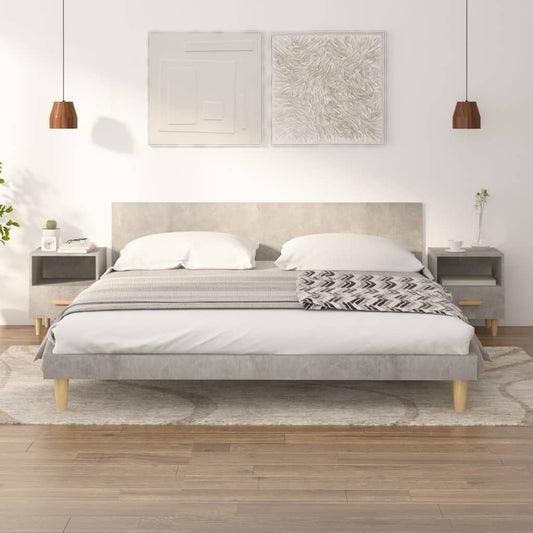 Bedside Cabinets 2 pcs Concrete Grey 40x35x47 cm