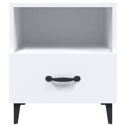 Bedside Cabinets 2 pcs White Engineered Wood
