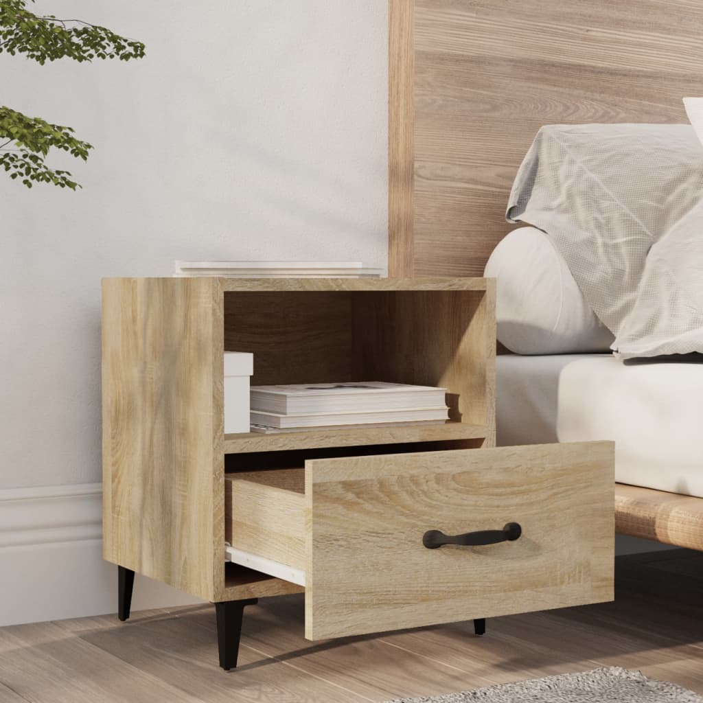 Bedside Cabinet Sonoma Oak Engineered Wood