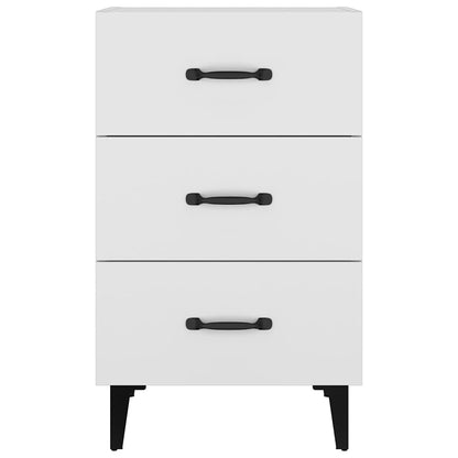 Bedside Cabinet White 40x40x66 cm Engineered Wood
