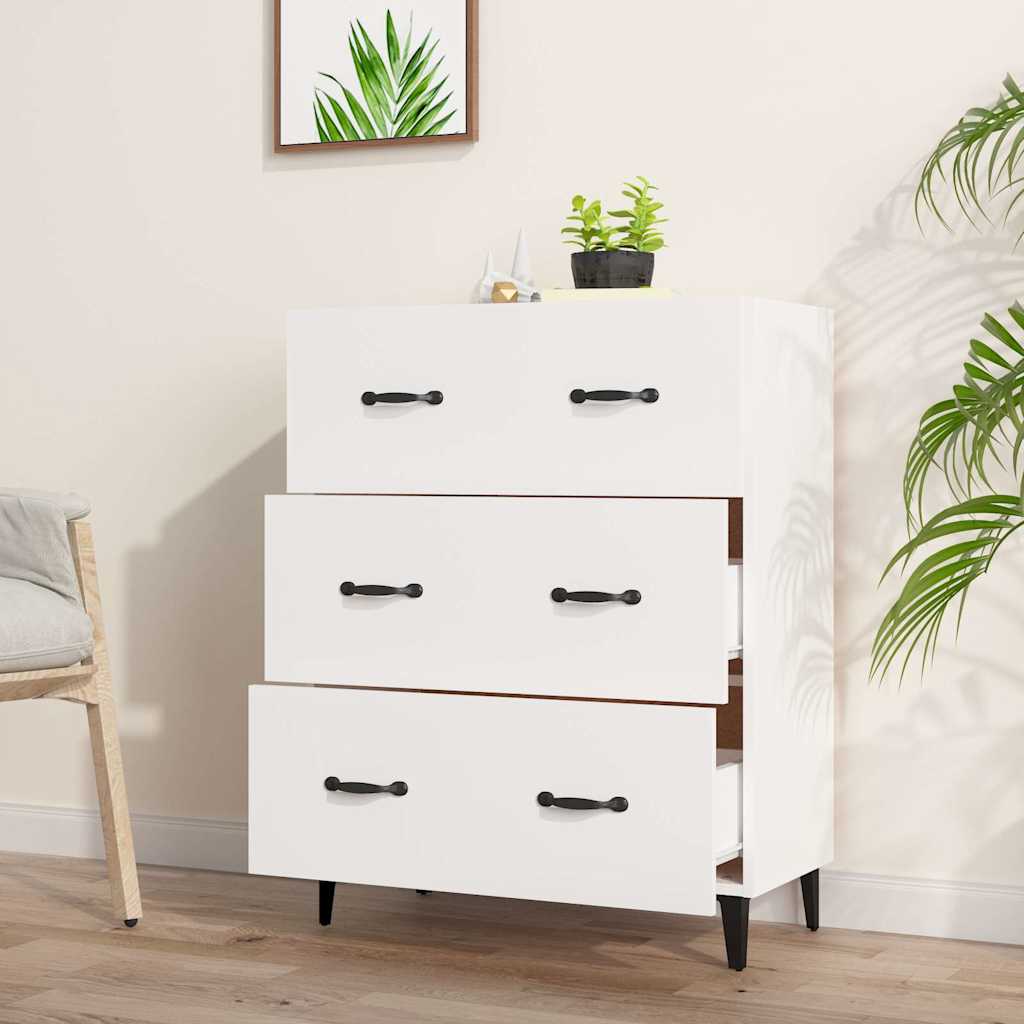 Sideboard White 69,5x34x90 cm Engineered Wood