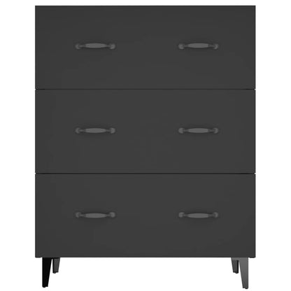 Sideboard Black 69.5x34x90 cm Engineered Wood