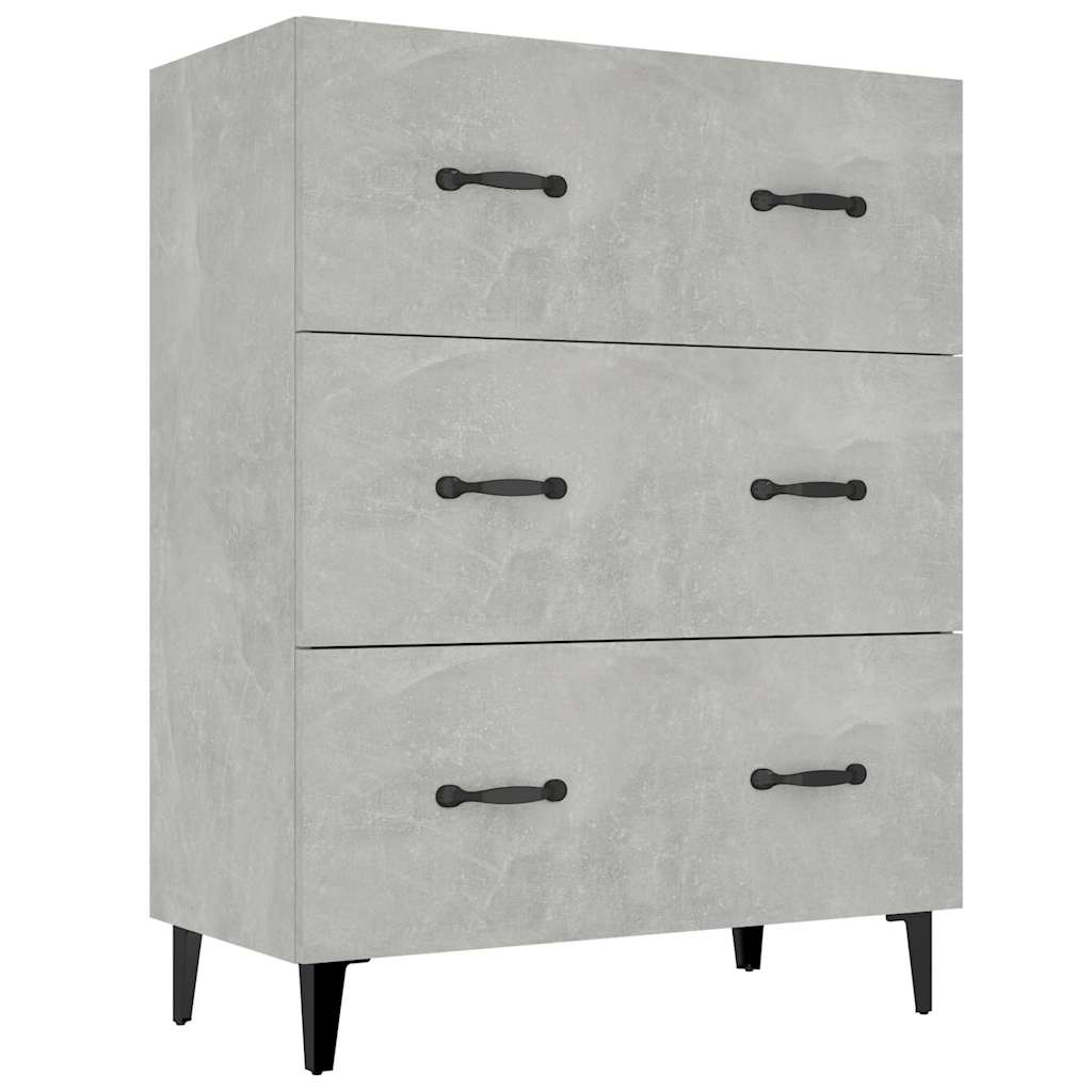 Sideboard Concrete Grey 69,5x34x90 cm Engineered Wood
