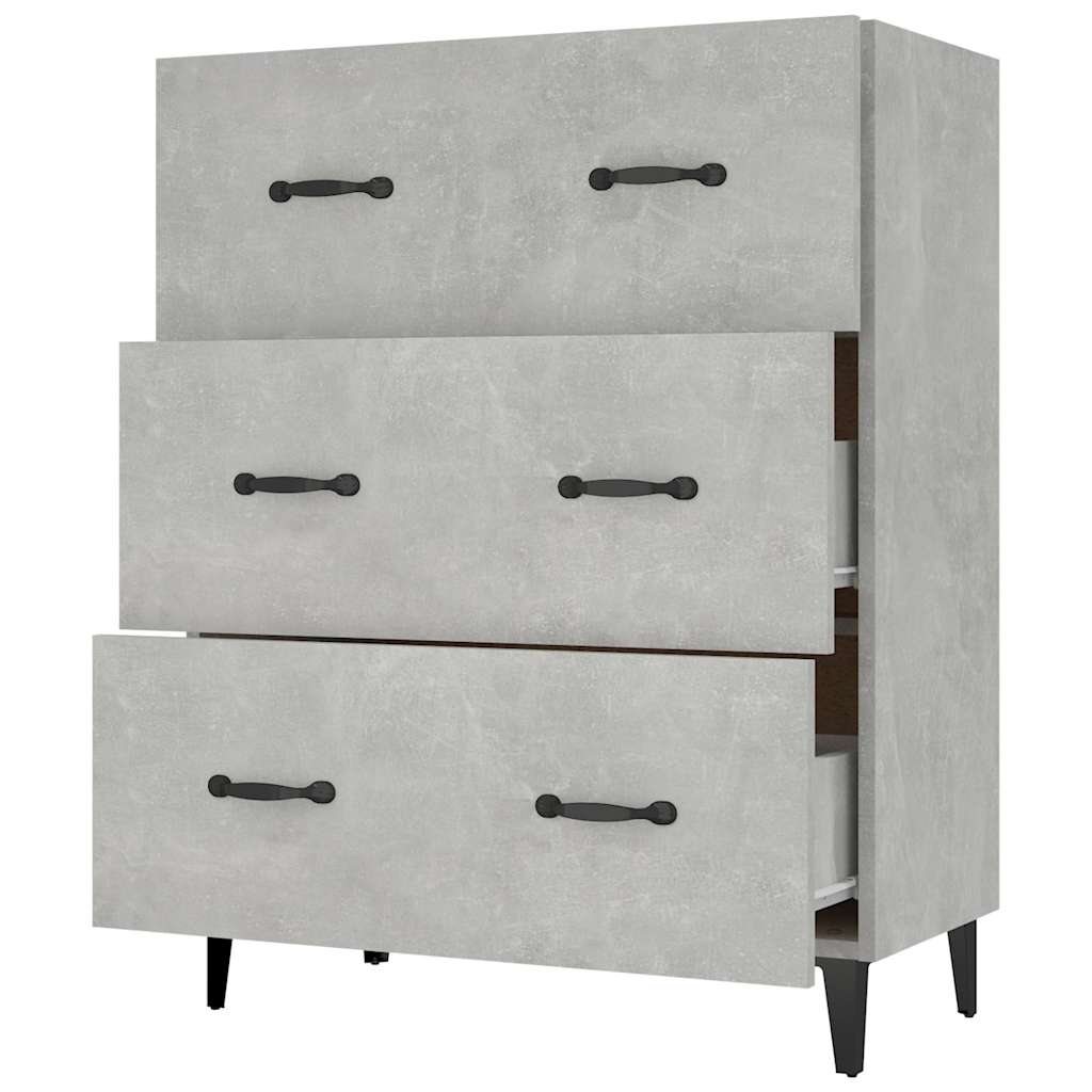 Sideboard Concrete Grey 69,5x34x90 cm Engineered Wood