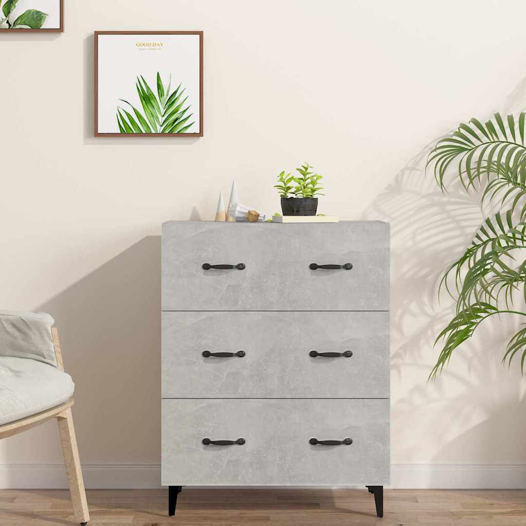 Sideboard Concrete Grey 69,5x34x90 cm Engineered Wood