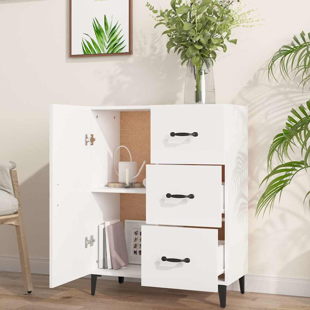 Sideboard White 69,5x34x90 cm Engineered Wood
