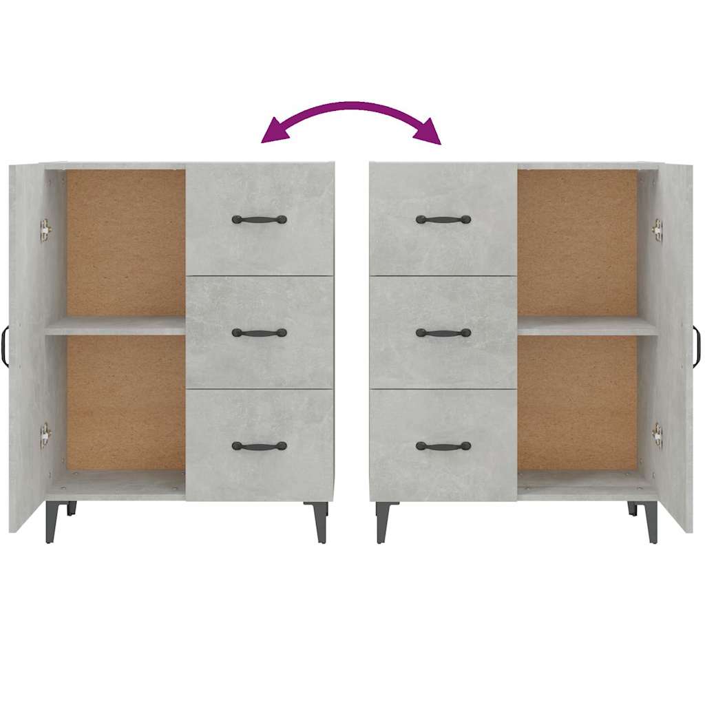 Sideboard Concrete Grey 69,5x34x90 cm Engineered Wood