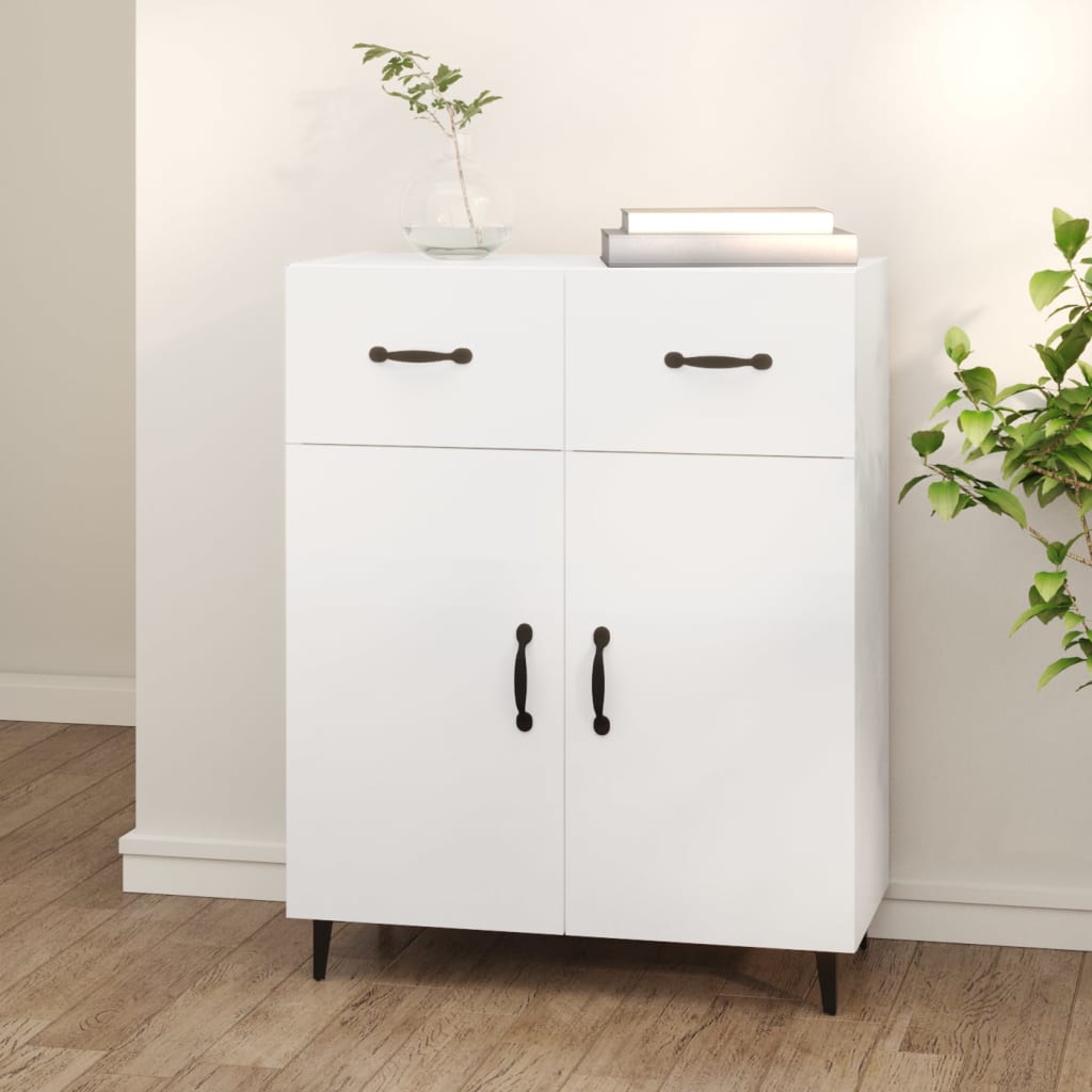 Sideboard White 69.5x34x90 cm Engineered Wood