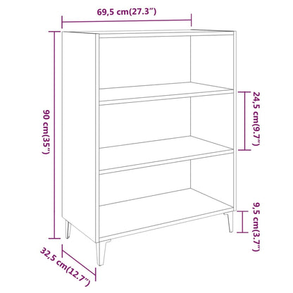 Sideboard Sonoma Oak 69.5x32.5x90 cm Engineered Wood