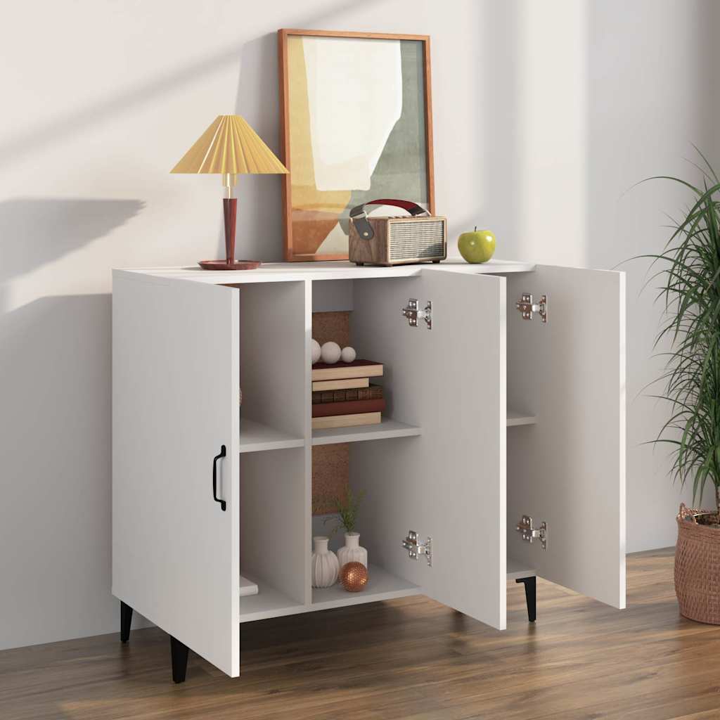 Sideboard White 90x34x80 cm Engineered Wood