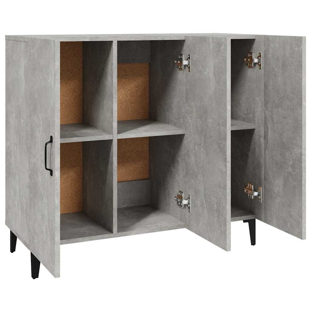 Sideboard Concrete Grey 90x34x80 cm Engineered Wood