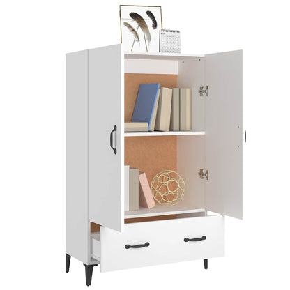 Highboard White 70x31x115 cm Engineered Wood