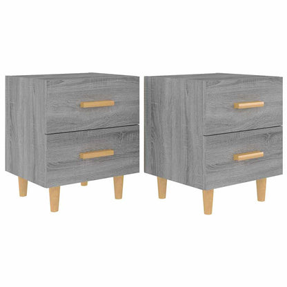Bed Cabinets 2 pcs Grey Sonoma 40x35x47,5 cm