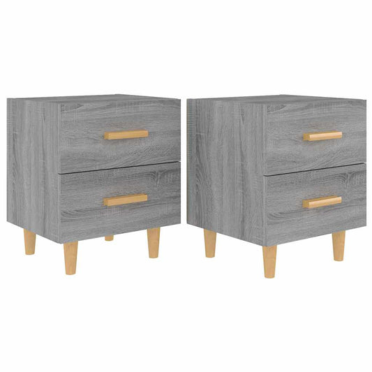 Bed Cabinets 2 pcs Grey Sonoma 40x35x47,5 cm