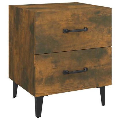 Bedside Cabinets 2 pcs Smoked Oak 40x35x47,5 cm