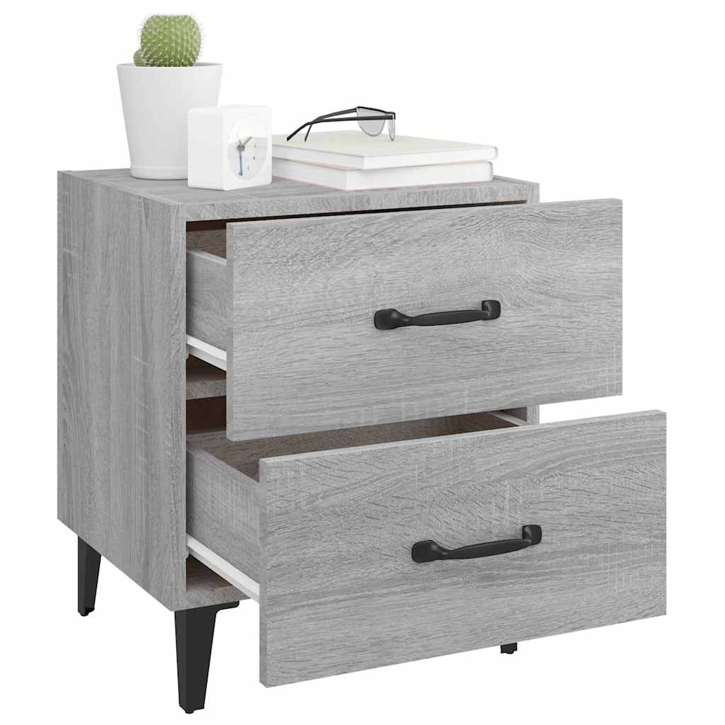 Bedside Cabinets 2 pcs Grey Sonoma 40x35x47,5 cm