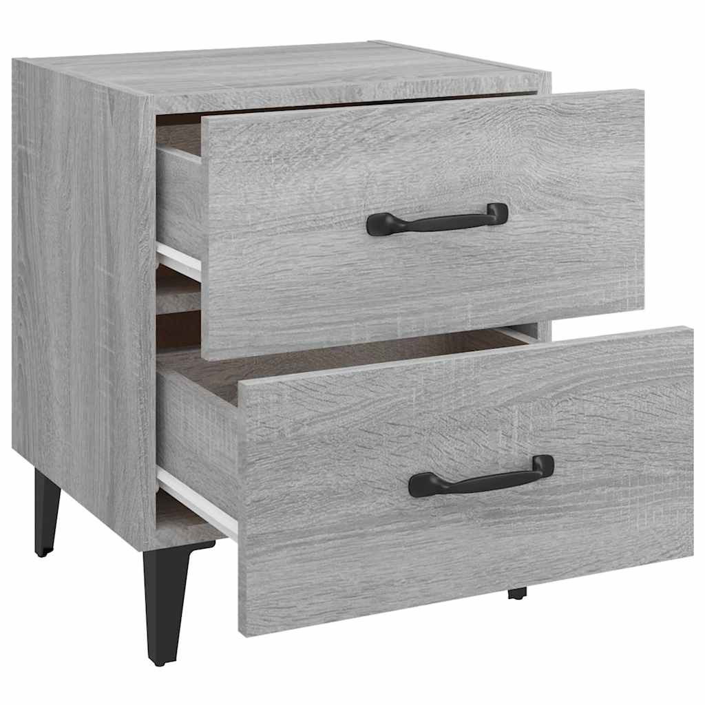 Bedside Cabinets 2 pcs Grey Sonoma 40x35x47,5 cm