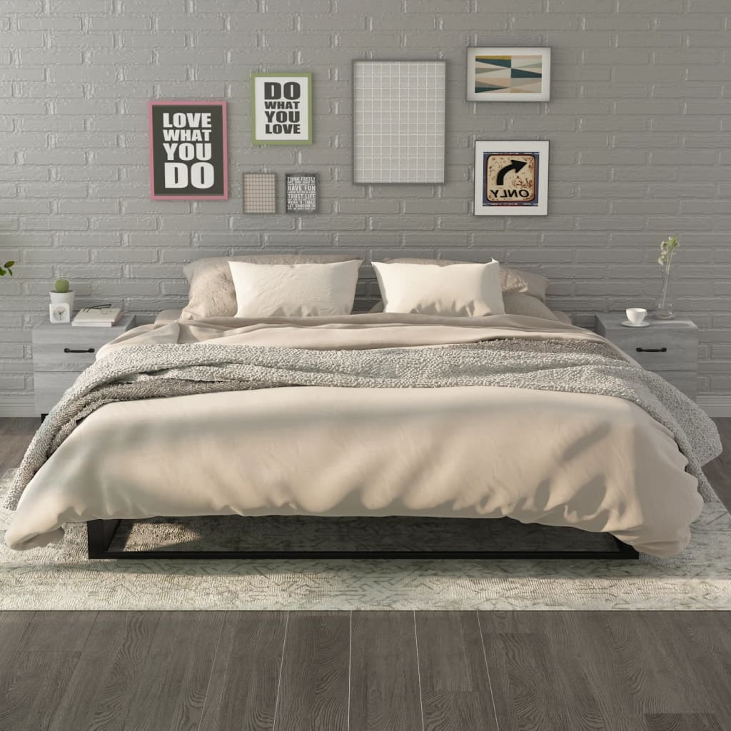 Bedside Cabinets 2 pcs Grey Sonoma 40x35x47.5 cm