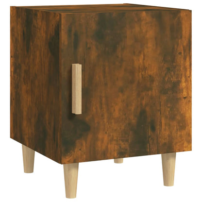 Bedside Cabinet Smoked Oak Engineered Wood