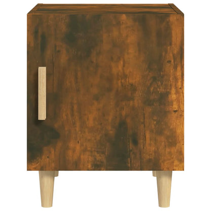 Bedside Cabinet Smoked Oak Engineered Wood