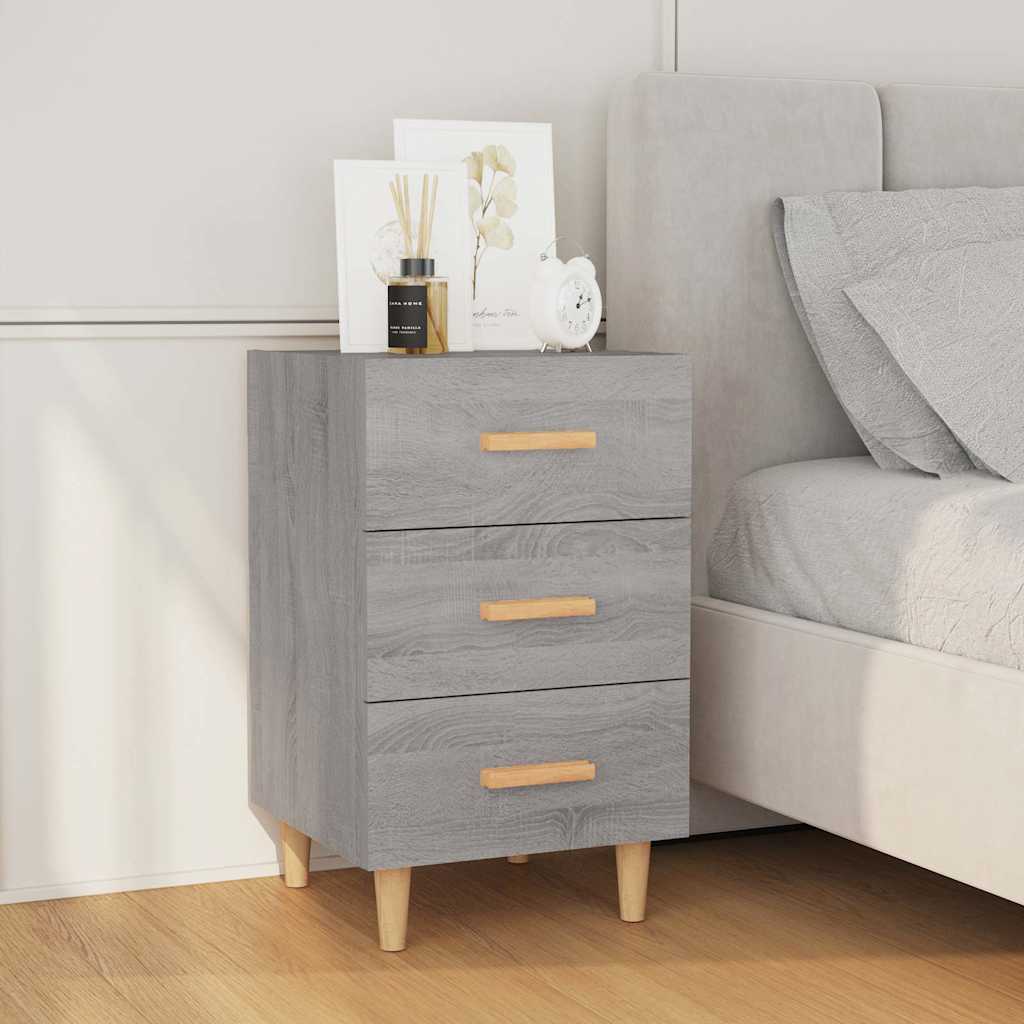 Bedside Cabinet Grey Sonoma 40x40x66 cm Engineered Wood
