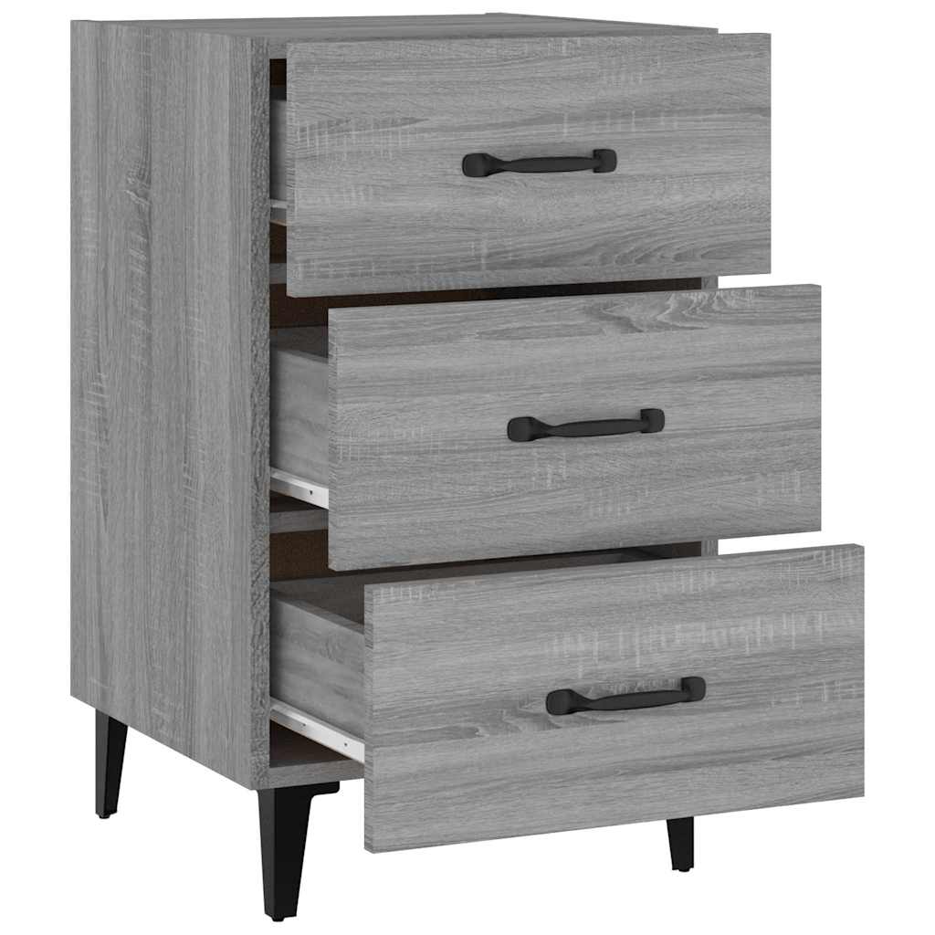 Bedside Cabinet Grey Sonoma 40x40x66 cm Engineered Wood