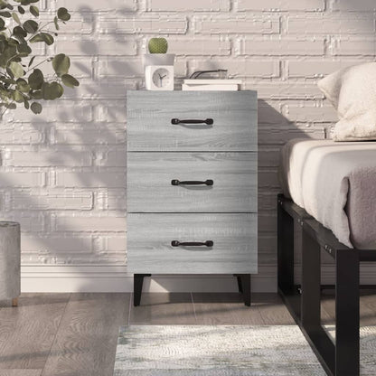Bedside Cabinet Grey Sonoma 40x40x66 cm Engineered Wood