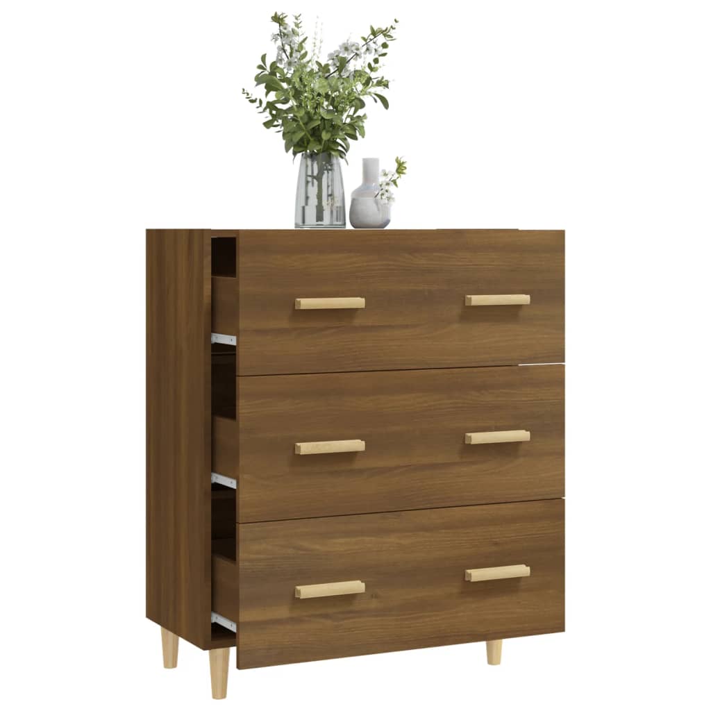 Sideboard Brown Oak 70x34x90 cm Engineered Wood
