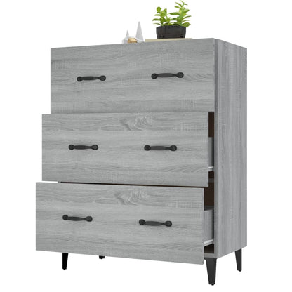 Sideboard Grey Sonoma 69.5x34x90 cm Engineered Wood