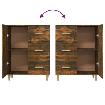 Sideboard Smoked Oak 69.5x34x90 cm Engineered Wood