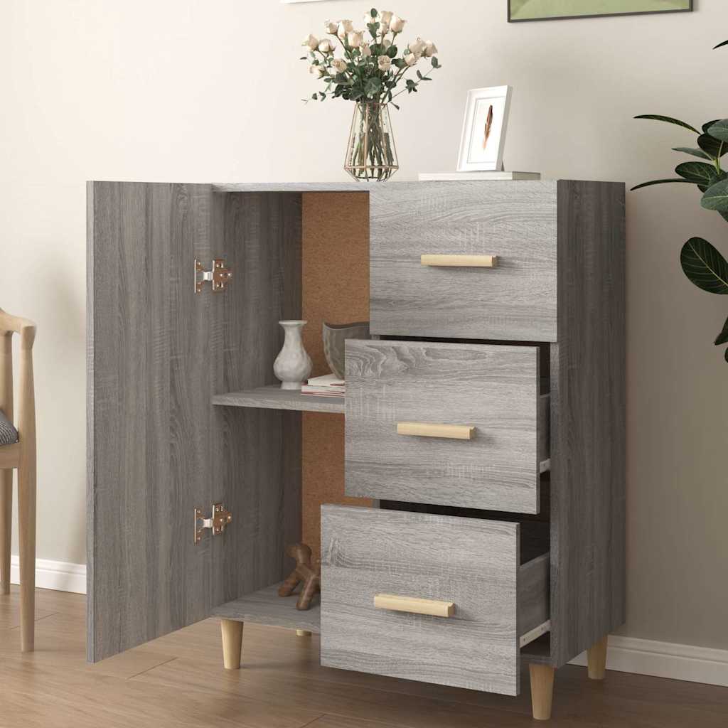 Sideboard Grey Sonoma 69,5x34x90 cm Engineered Wood