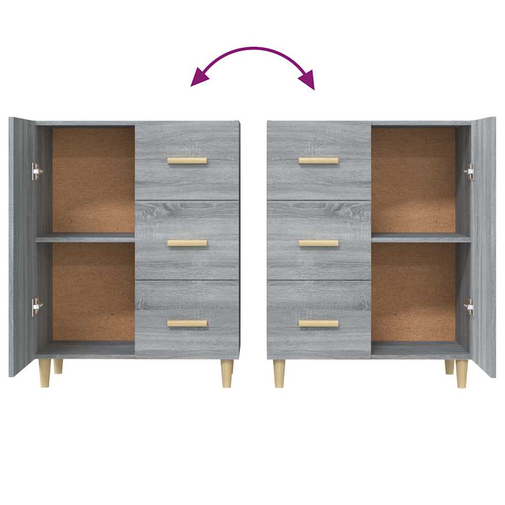 Sideboard Grey Sonoma 69,5x34x90 cm Engineered Wood