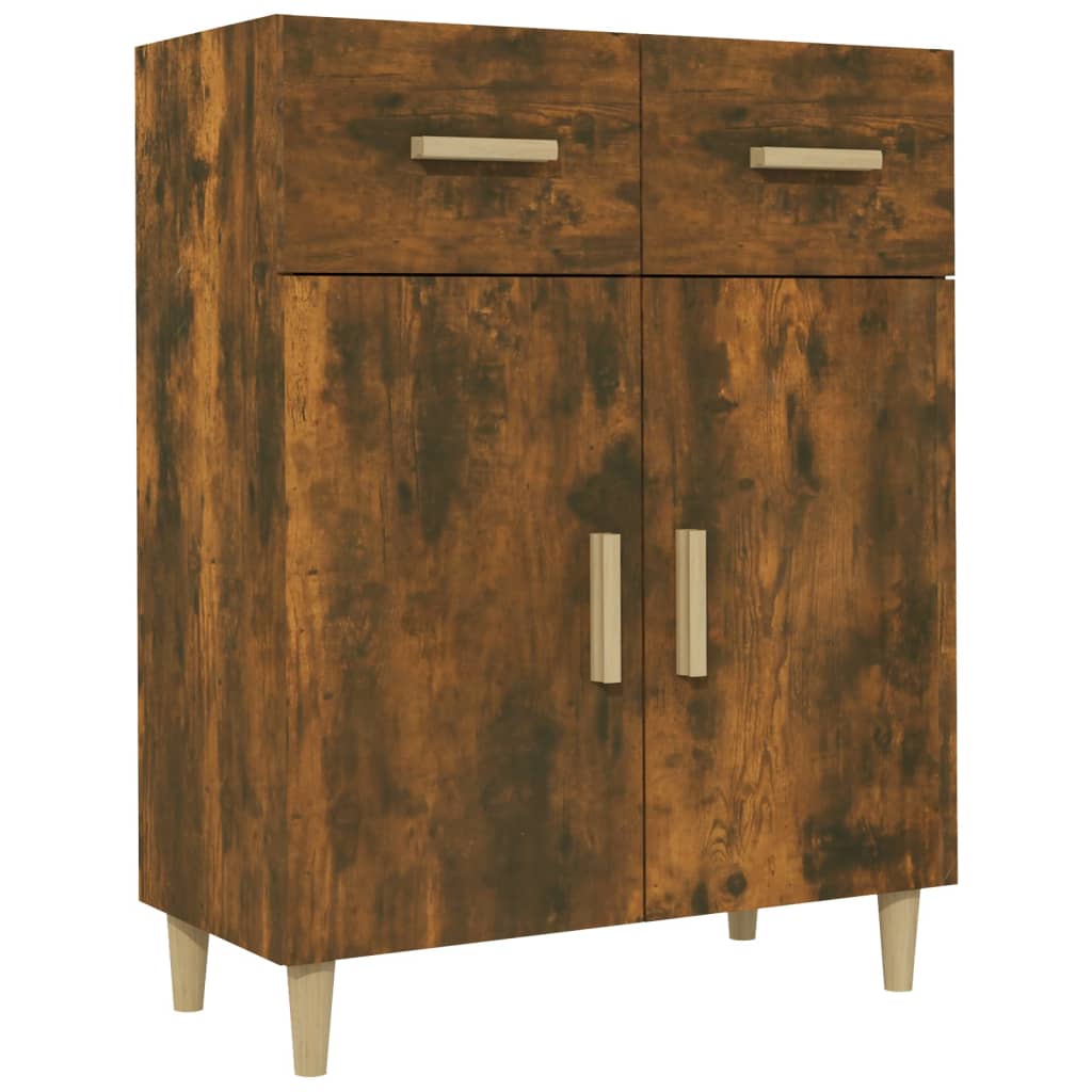 Sideboard Smoked Oak 69,5x34x89 cm Engineered Wood
