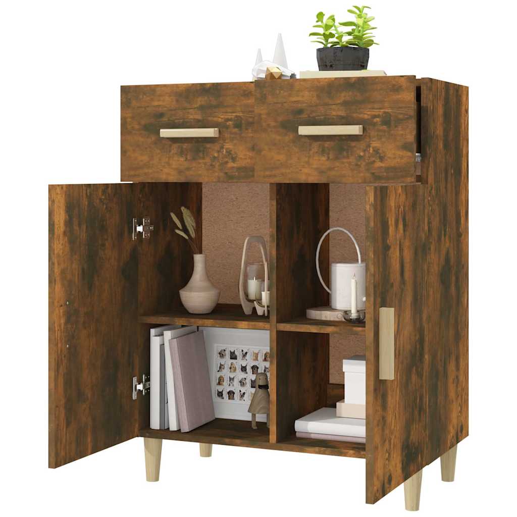 Sideboard Smoked Oak 69,5x34x89 cm Engineered Wood