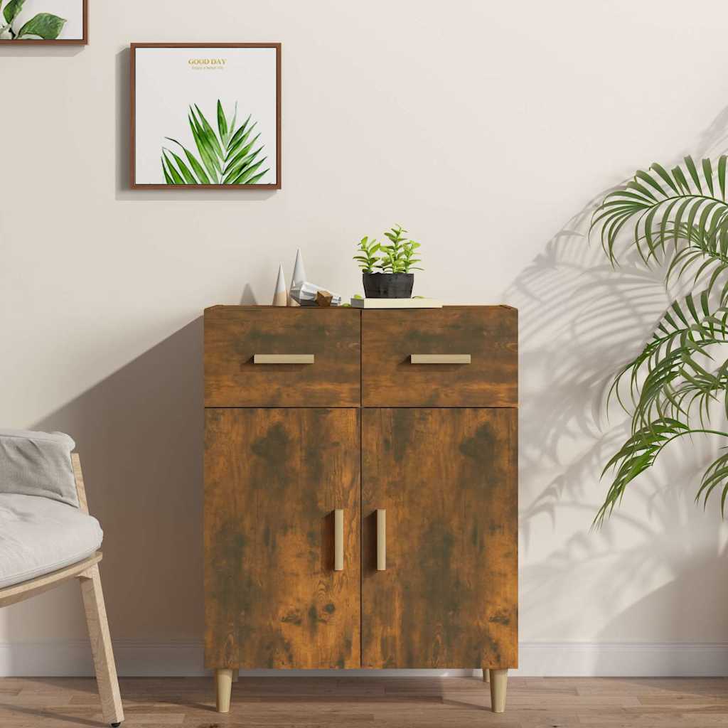Sideboard Smoked Oak 69,5x34x89 cm Engineered Wood