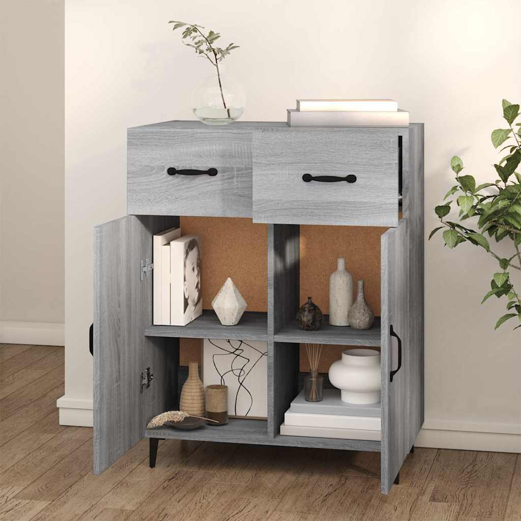Sideboard Grey Sonoma 69,5x34x90 cm Engineered Wood