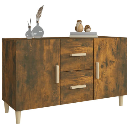 Sideboard Smoked Oak 100x36x60 cm Engineered Wood