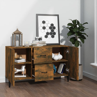 Sideboard Smoked Oak 100x36x60 cm Engineered Wood