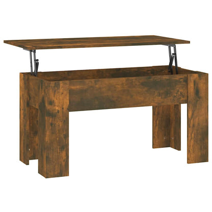 Coffee Table Smoked Oak 101x49x52 cm Engineered Wood