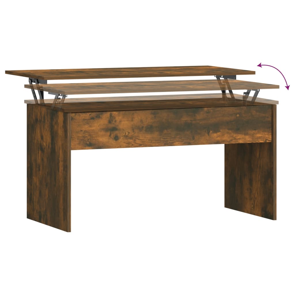 Coffee Table Smoked Oak 102x50,5x52,5 cm Engineered Wood