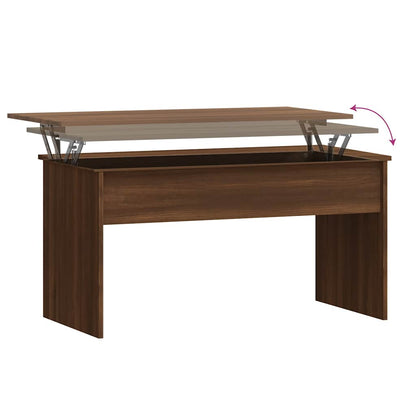 Coffee Table Brown Oak 102x50,5x52,5 cm Engineered Wood