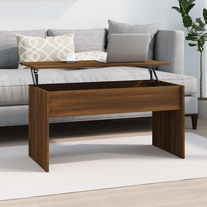 Coffee Table Brown Oak 102x50,5x52,5 cm Engineered Wood
