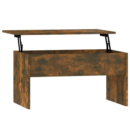 Coffee Table Smoked Oak 80x50,5x41,5 cm Engineered Wood