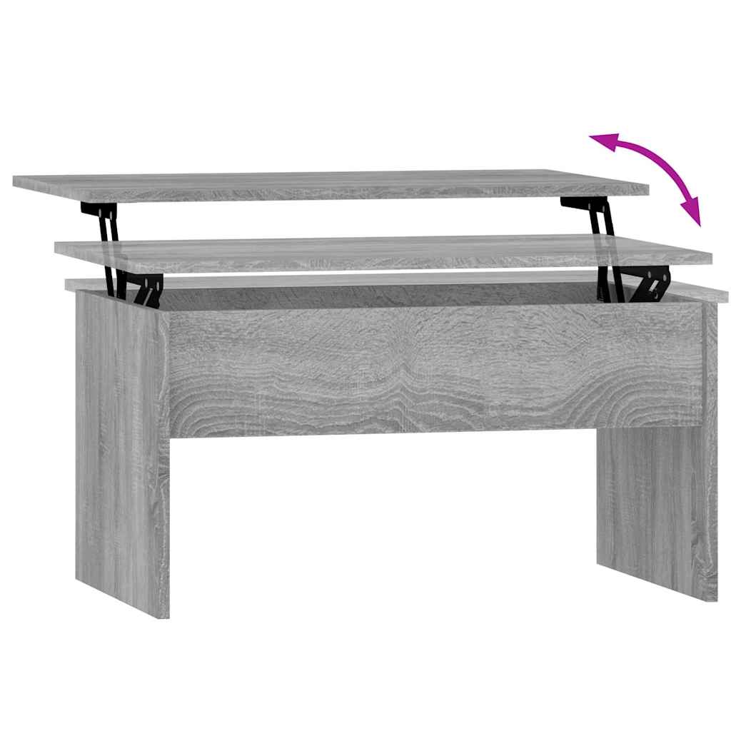 Coffee Table Grey Sonoma 80x50,5x41,5 cm Engineered Wood