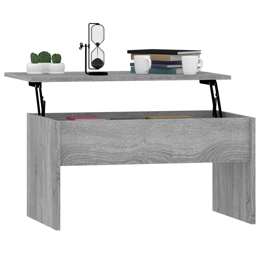Coffee Table Grey Sonoma 80x50,5x41,5 cm Engineered Wood