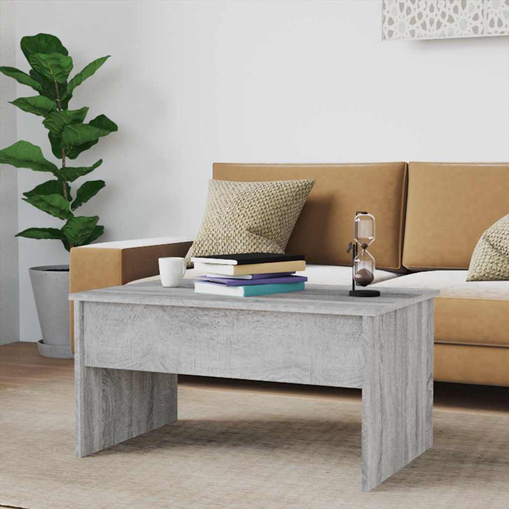 Coffee Table Grey Sonoma 80x50,5x41,5 cm Engineered Wood