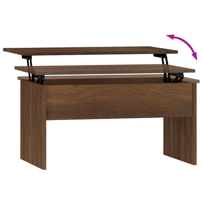 Coffee Table Brown Oak 80x50.5x41.5 cm Engineered Wood