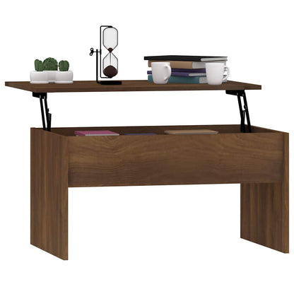 Coffee Table Brown Oak 80x50.5x41.5 cm Engineered Wood